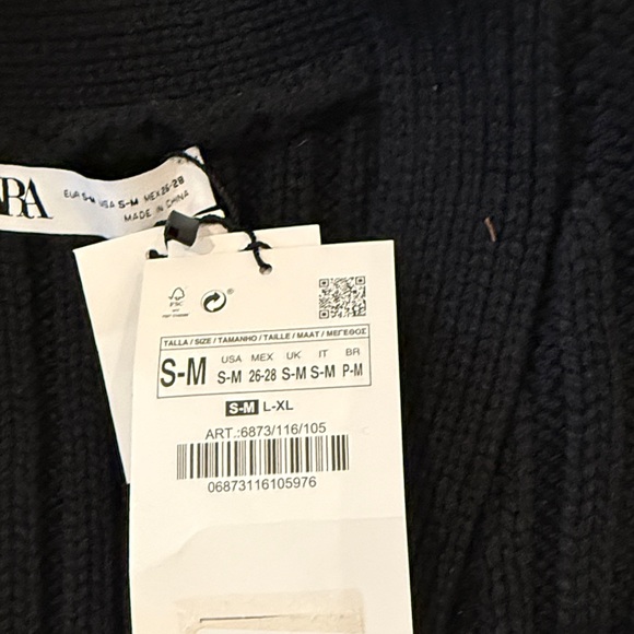 Zara Black and White Striped Cardigan - Picture 4 of 5